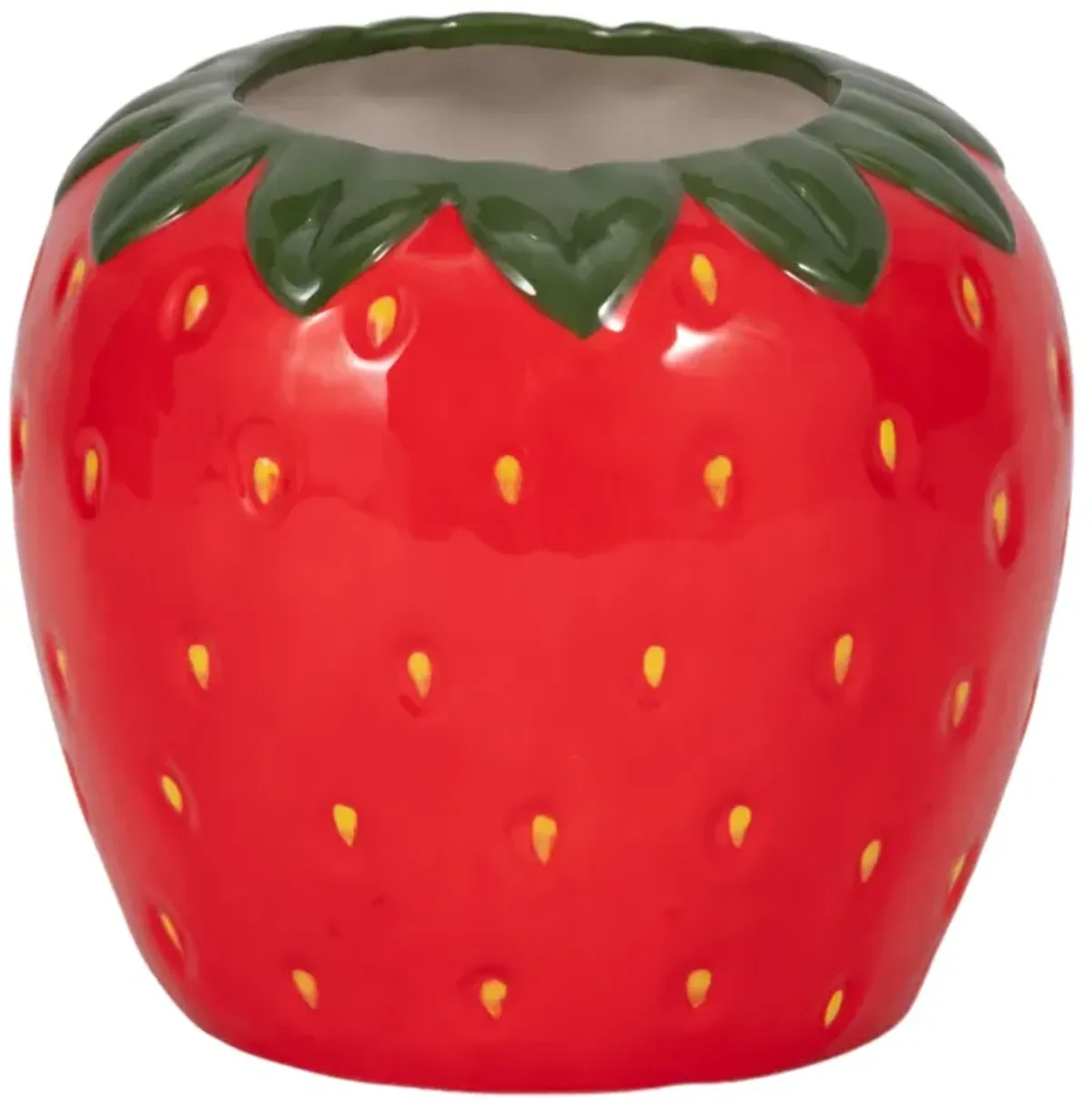 7" Strawberry Planter, Red/green