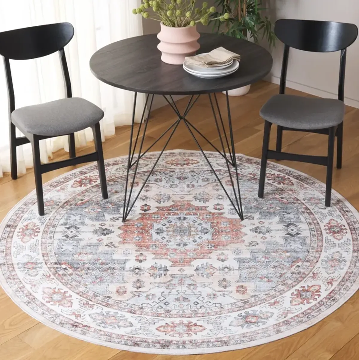 ARIZONA 512 RUST  6' x 6' Round Round Rug