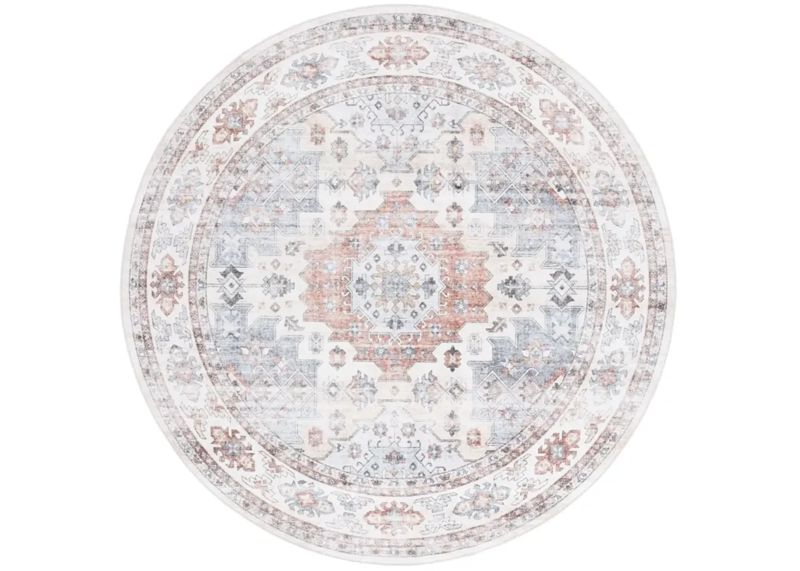 ARIZONA 512 RUST  6' x 6' Round Round Rug