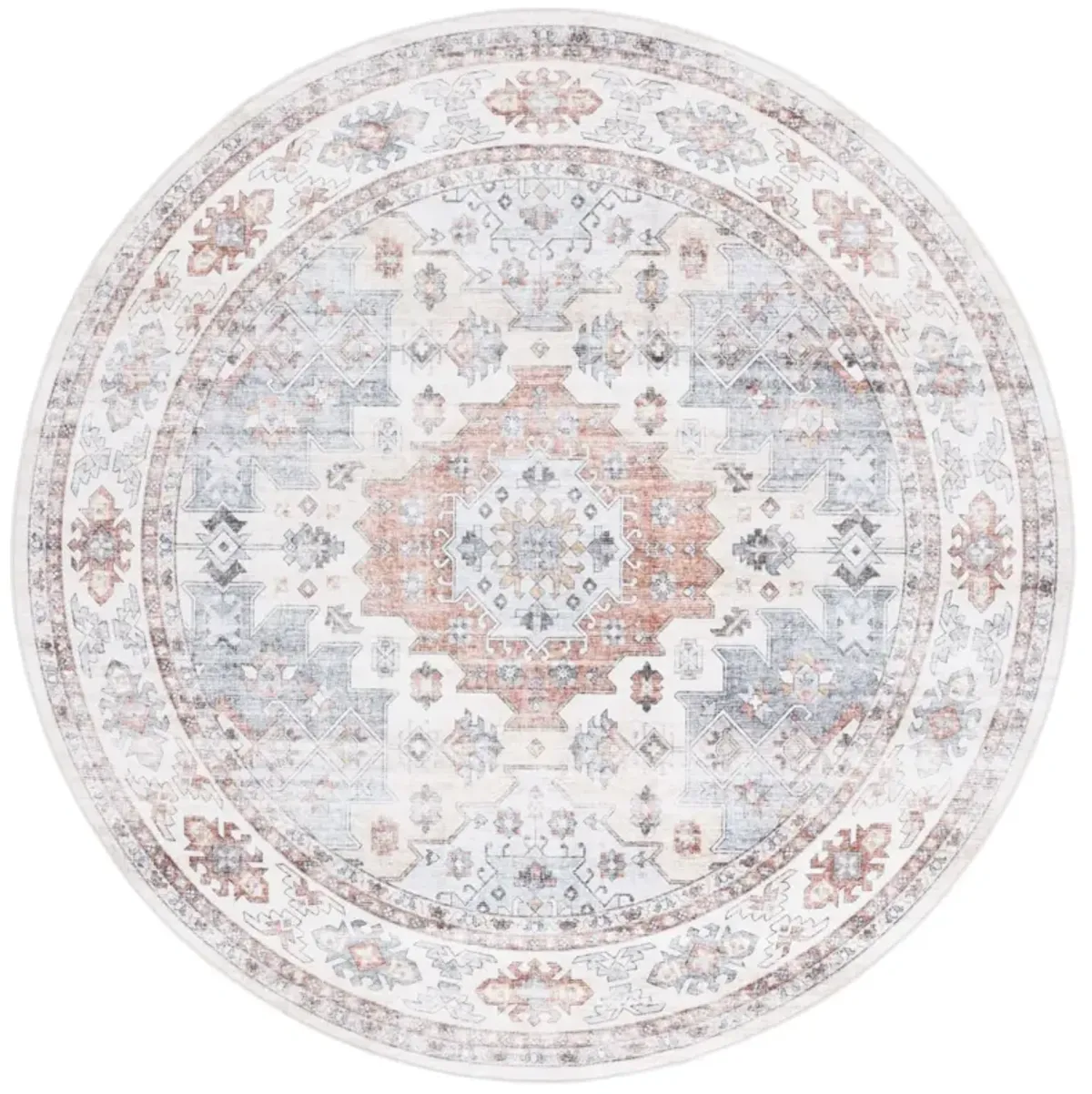 ARIZONA 512 RUST  6' x 6' Round Round Rug