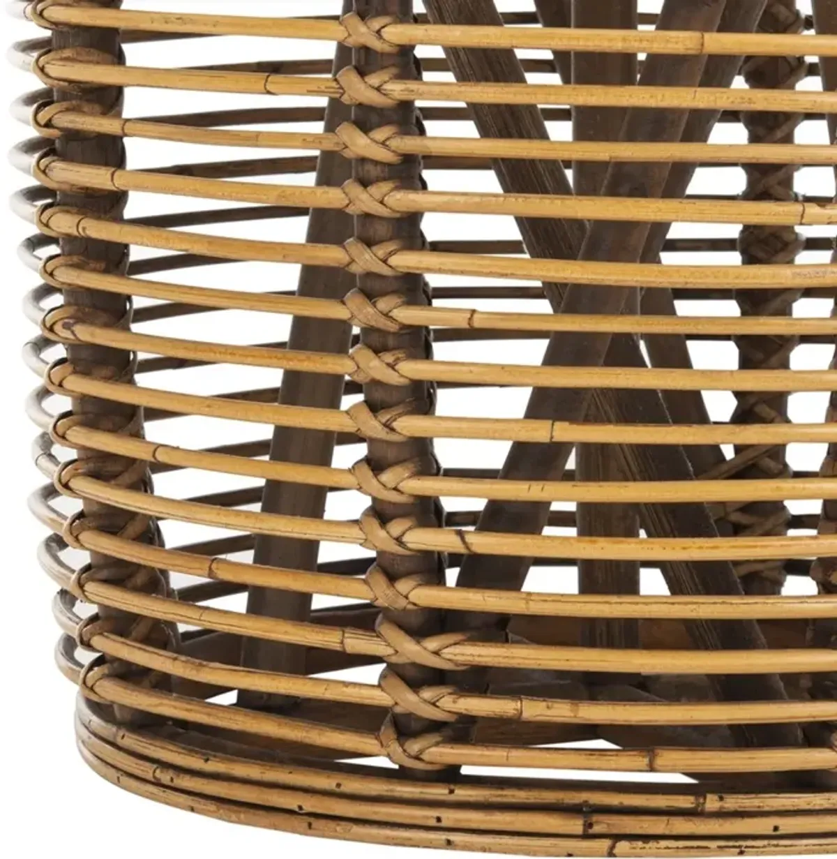 MAUI RATTAN DRUM STOOL TABLE