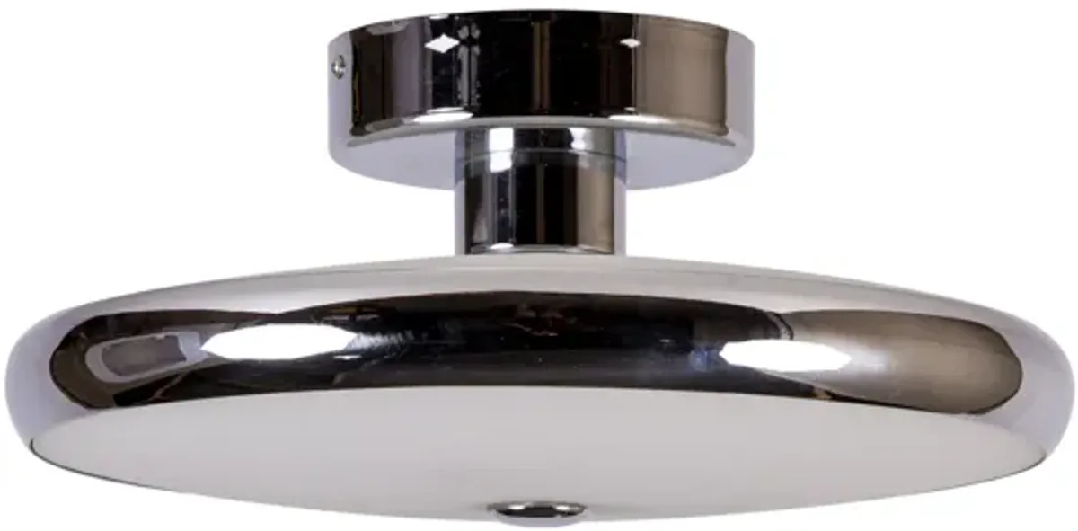 Ciambella 14.5" Wide 3-Light Flush Mount - Chrome