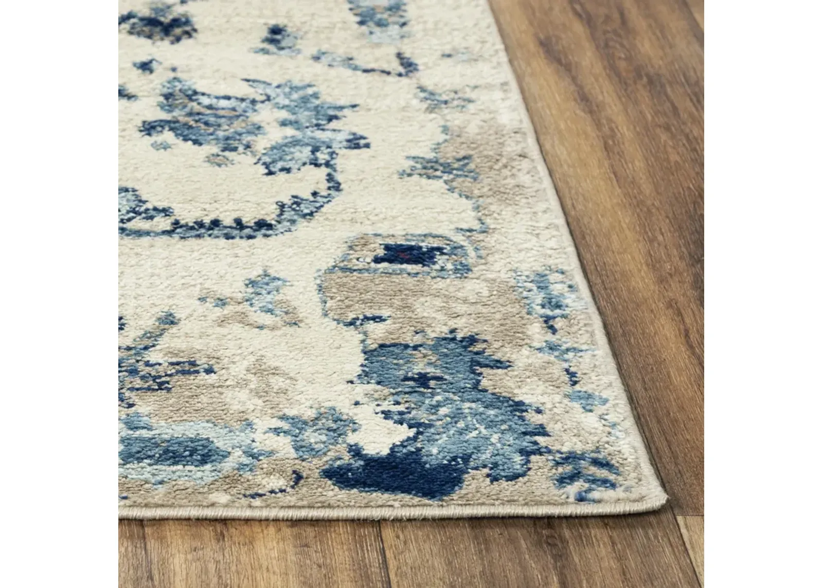 Palace Lt. Blue  Polypropylene  2'6"x7'3" Runner Rug