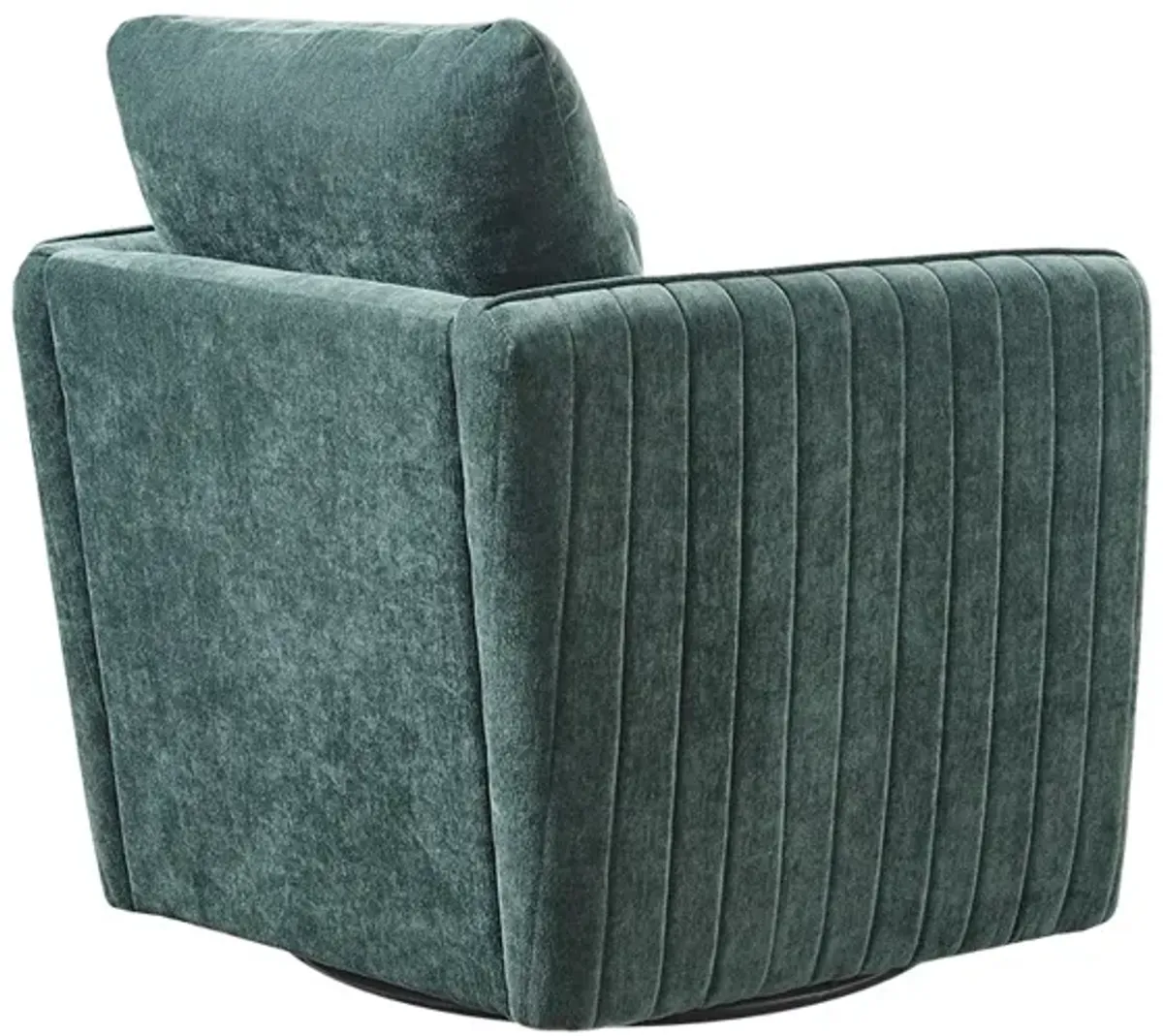 Madison Park Kaley Green Upholstered 360 Degree Swivel Chair