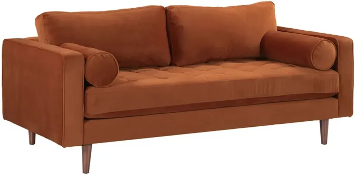 Cave Burnt Sienna Velvet Living Room Set