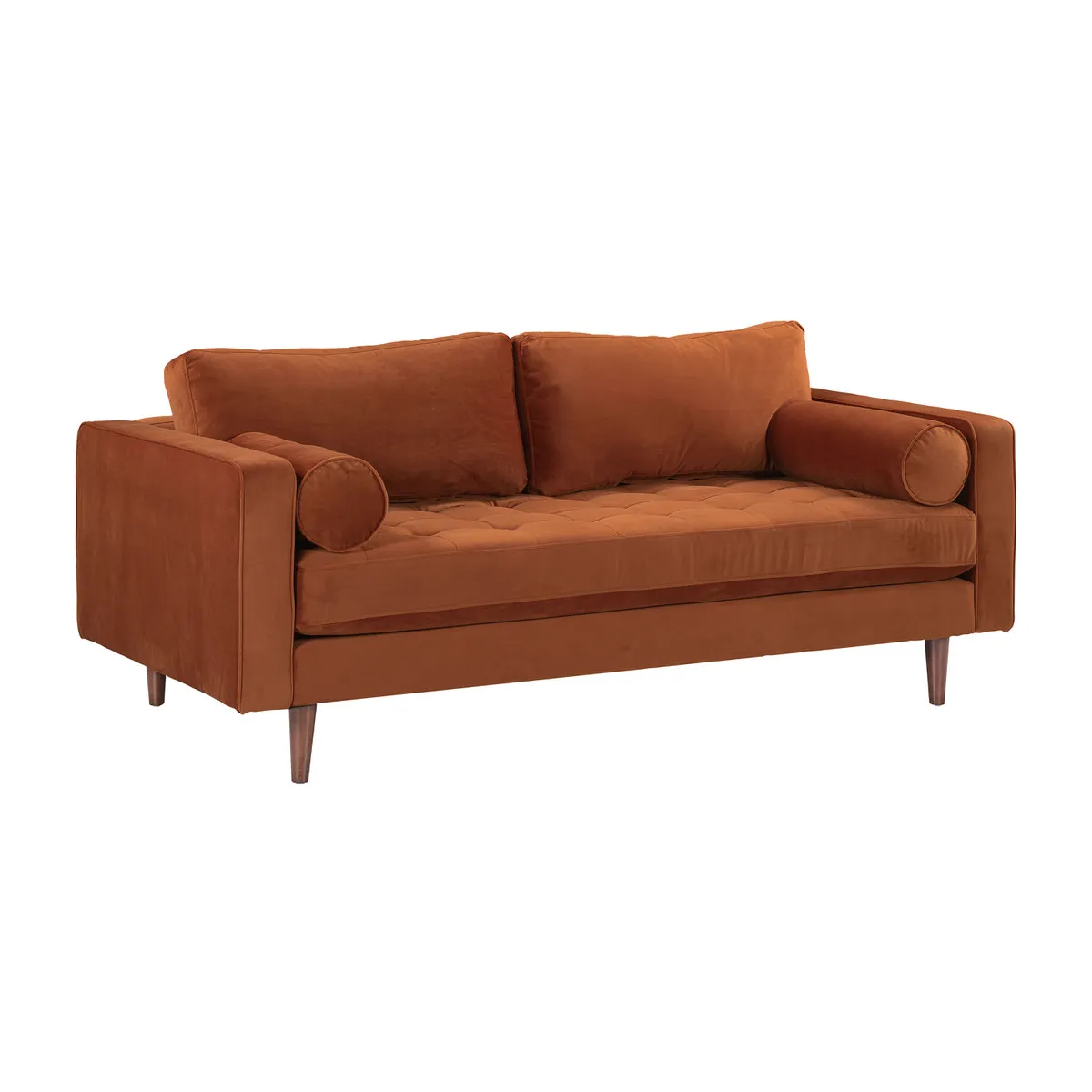 Cave Burnt Sienna Velvet Living Room Set