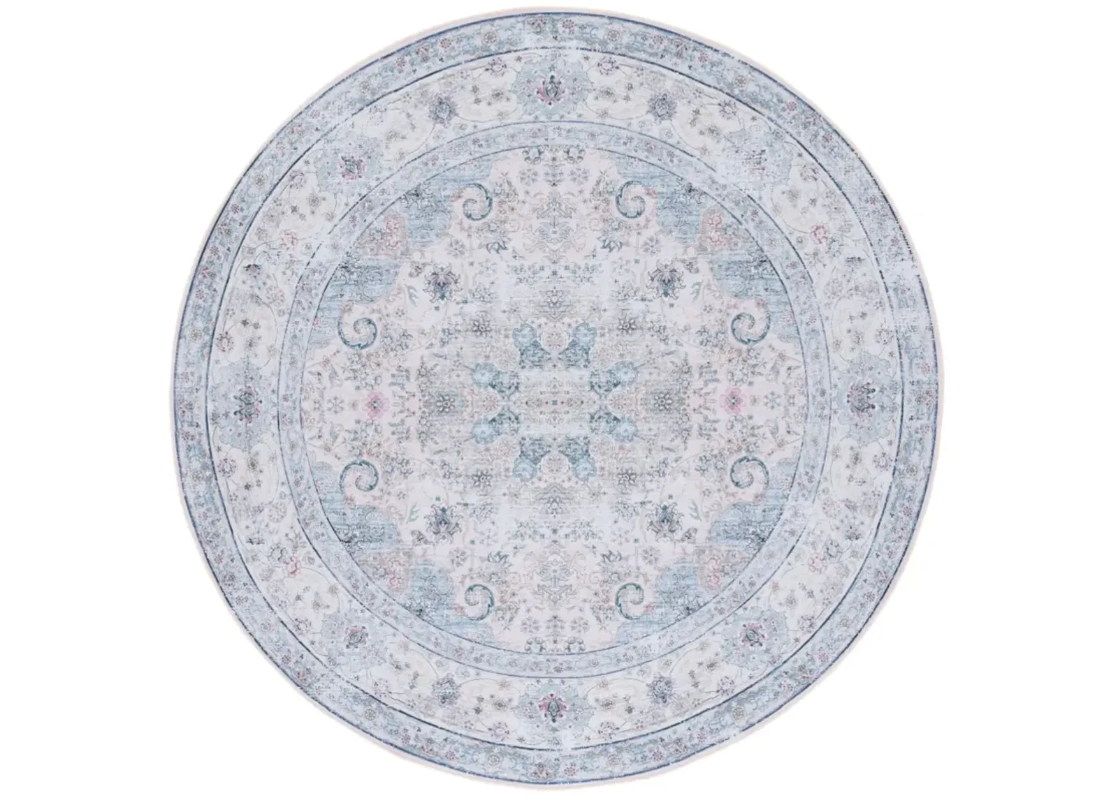 TUCSON 165 M/W S/R BLUE  4' x 4' Round Round Rug