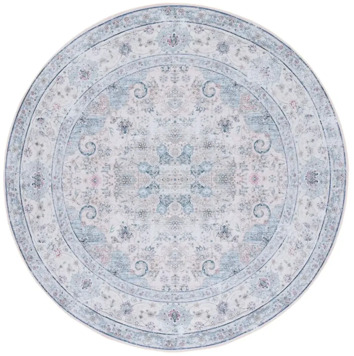 TUCSON 165 M/W S/R BLUE  4' x 4' Round Round Rug