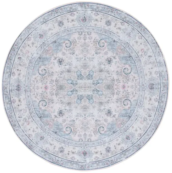 TUCSON 165 M/W S/R BLUE  4' x 4' Round Round Rug