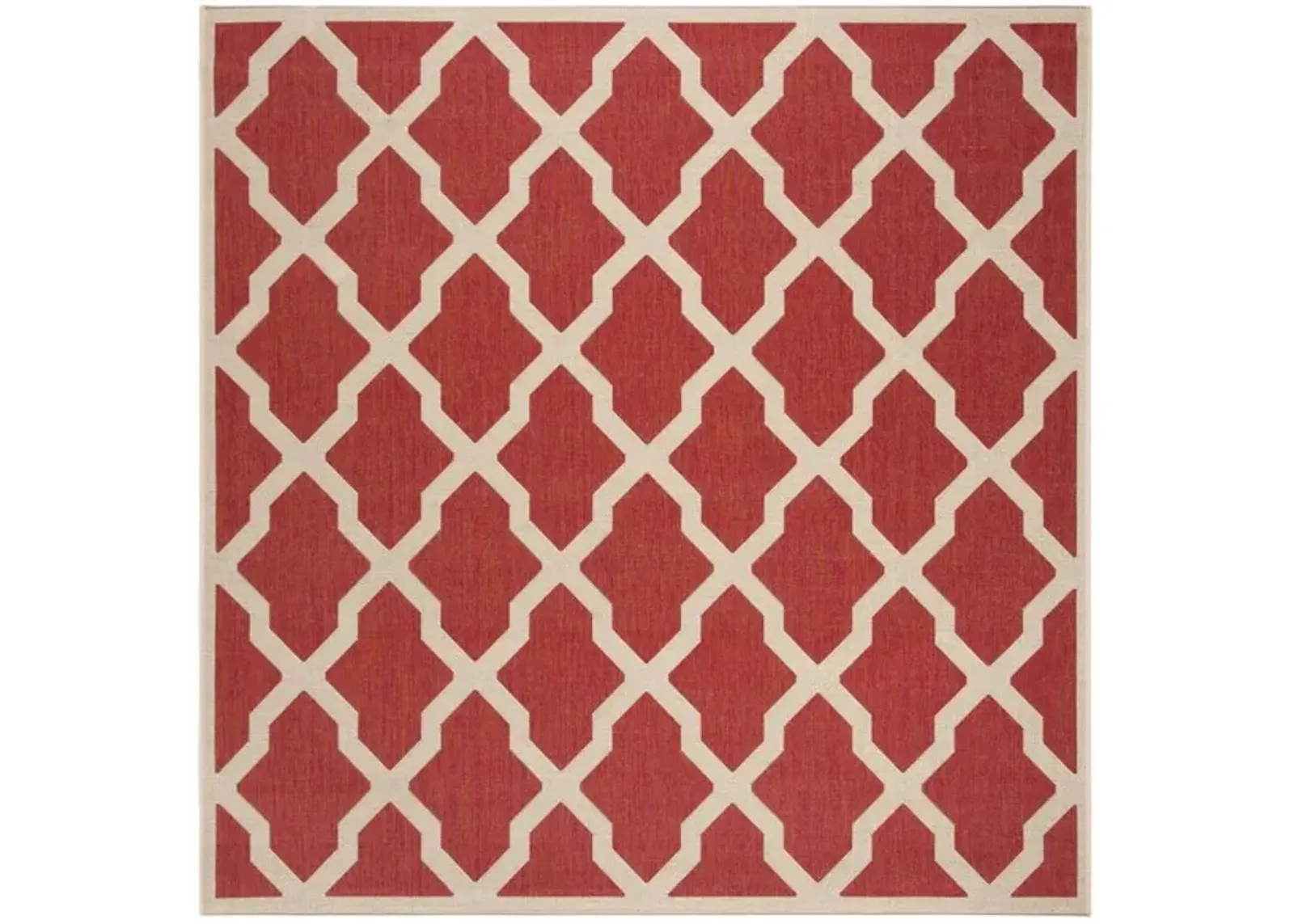 LINDEN 122 Collection LND122Q-6SQ Red / Creme 6'-7" X 6'-7" Square