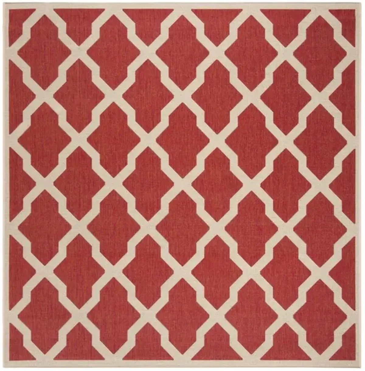 LINDEN 122 Collection LND122Q-6SQ Red / Creme 6'-7" X 6'-7" Square