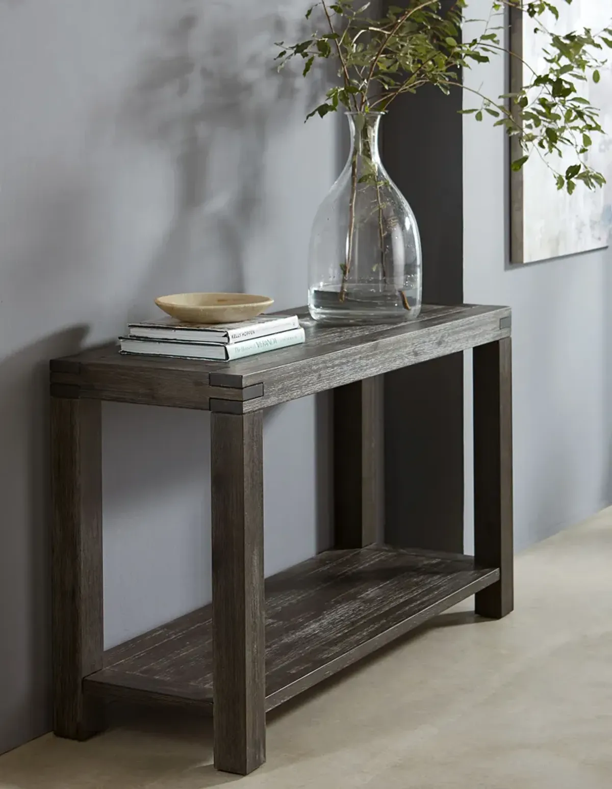 Meadow Solid Console Table in Graphite