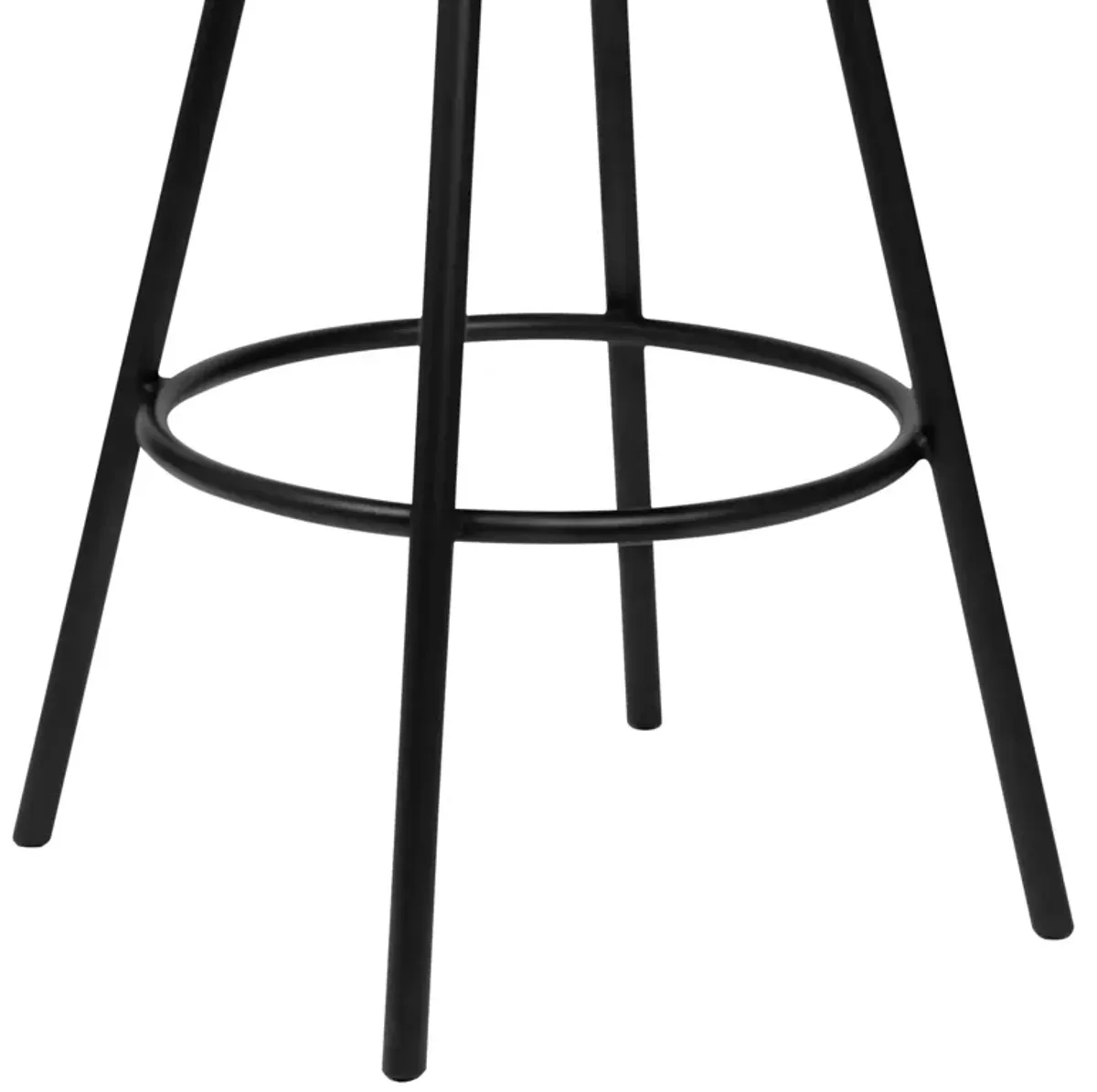 Dover 26" Counter Height Barstool in Matte Black Finish and Black Faux Leather 