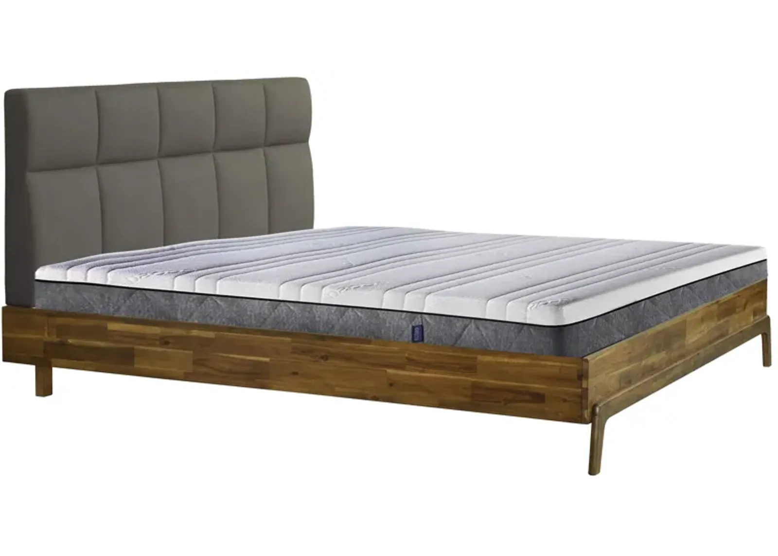 Remix King Bed - Headboard + Footboard - Grey