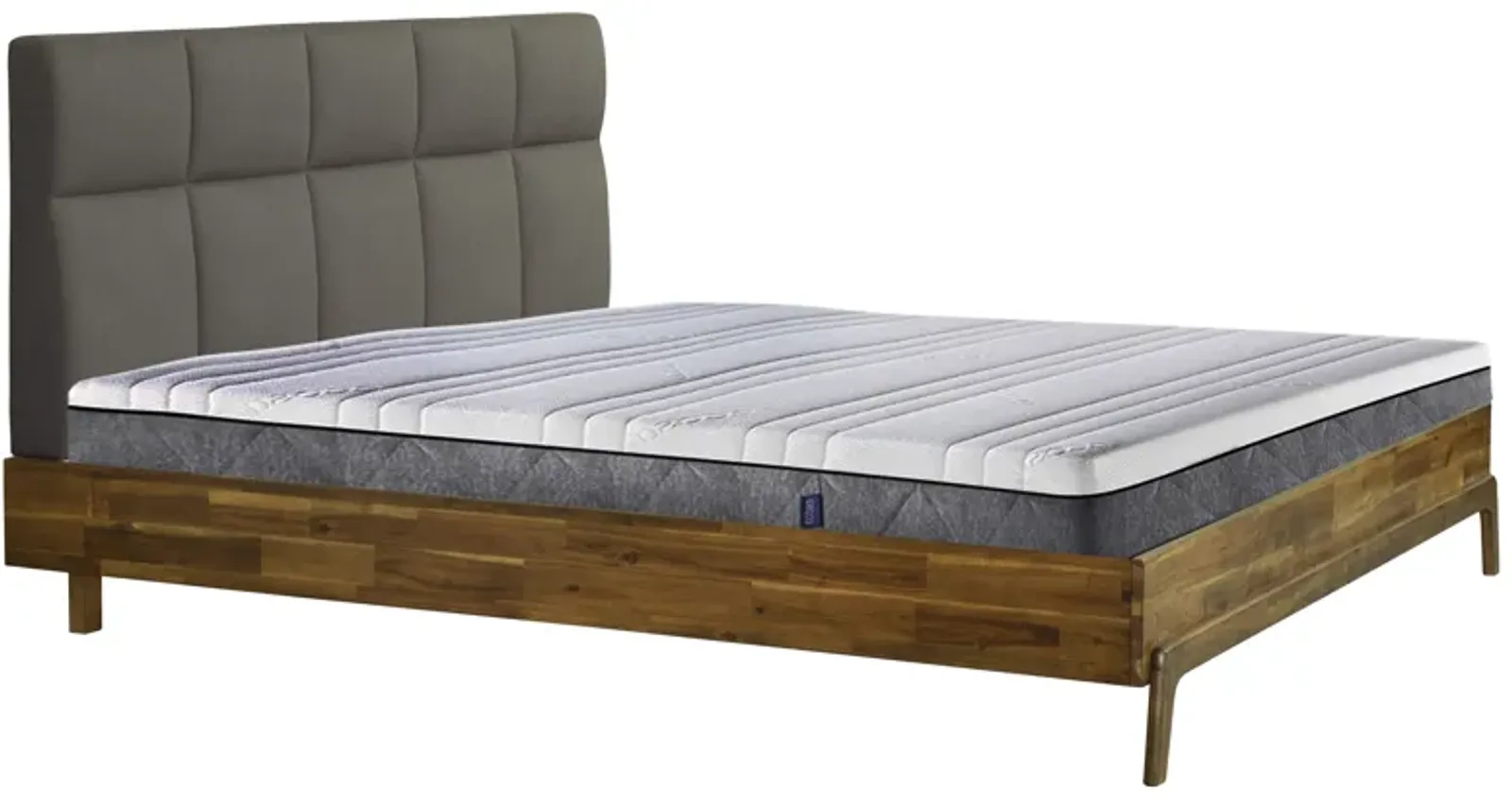 Remix King Bed - Headboard + Footboard - Grey