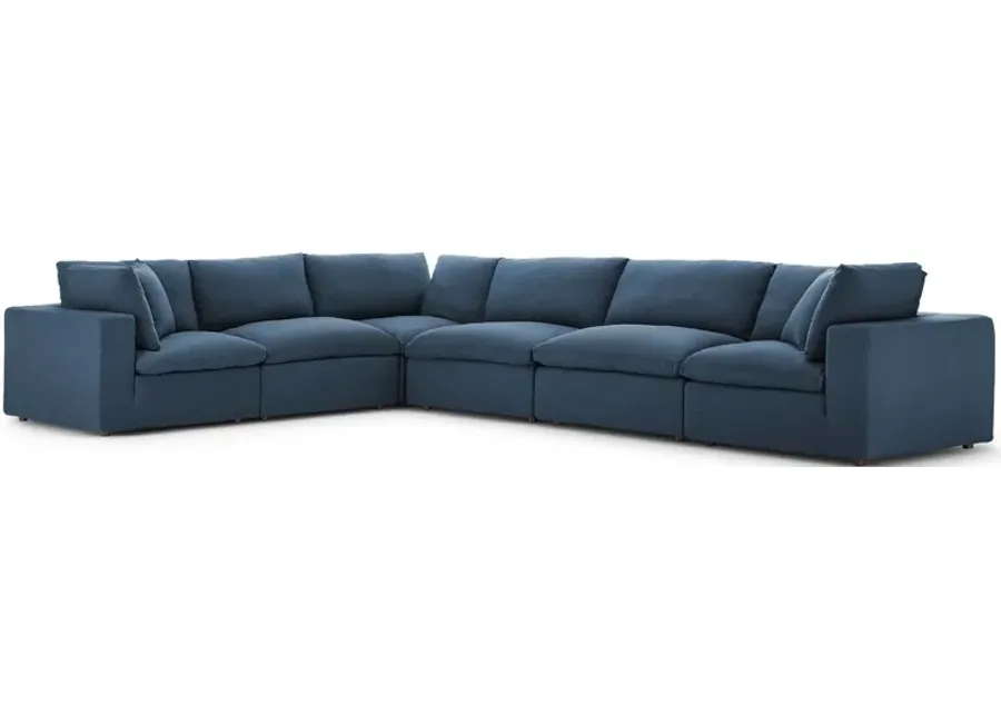 Commix Down Filled Overstuffed 6 Piece Sectional Sofa Set