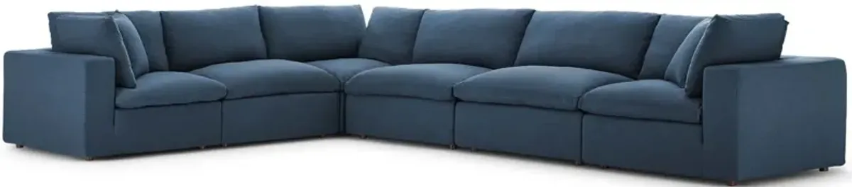 Commix Down Filled Overstuffed 6 Piece Sectional Sofa Set