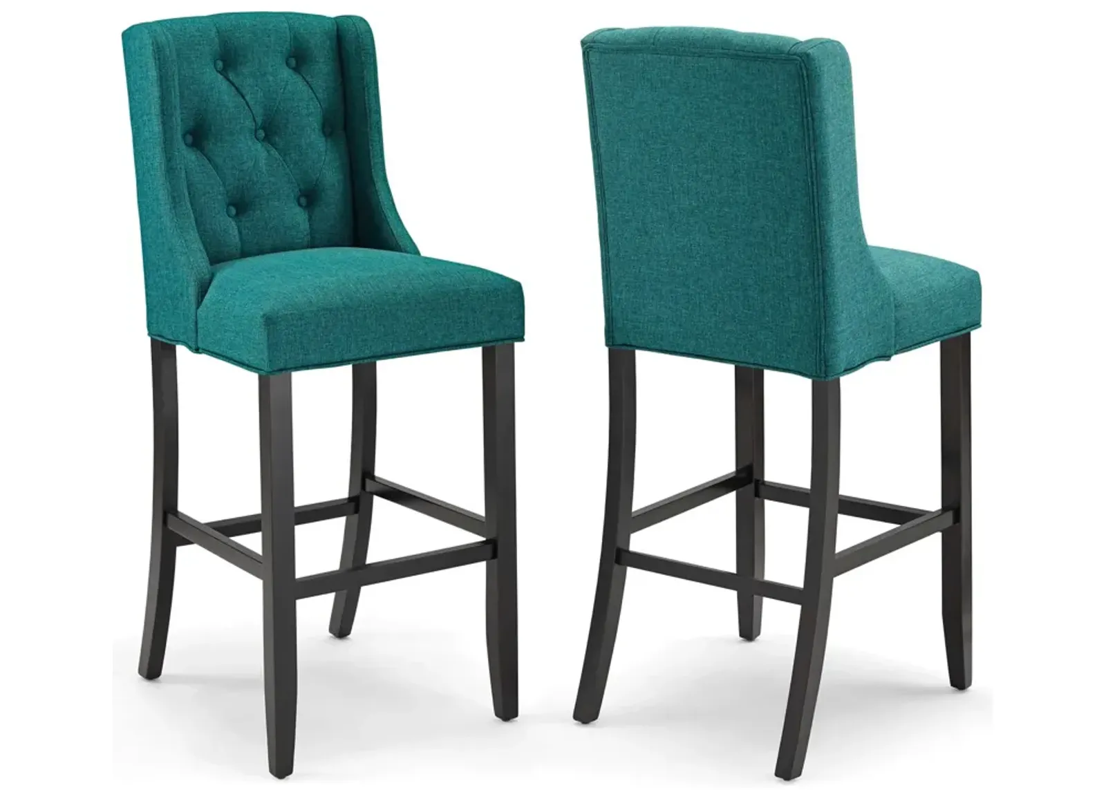 Baronet Bar Stool Upholstered Fabric Set of 2