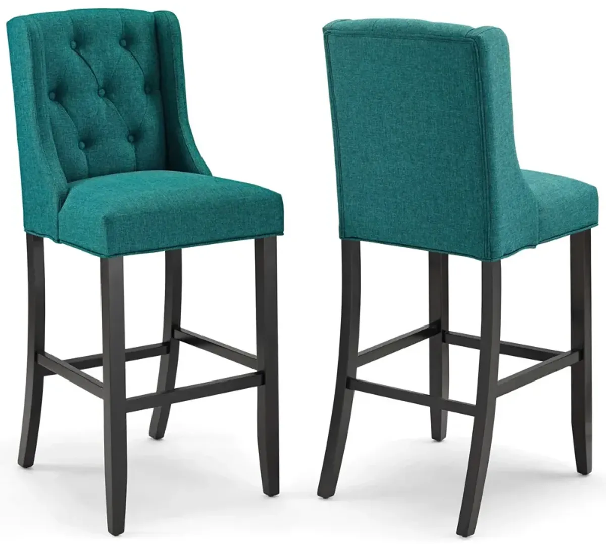 Baronet Bar Stool Upholstered Fabric Set of 2