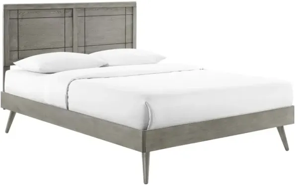 Marlee Queen Wood Platform Bed With Splayed Legs