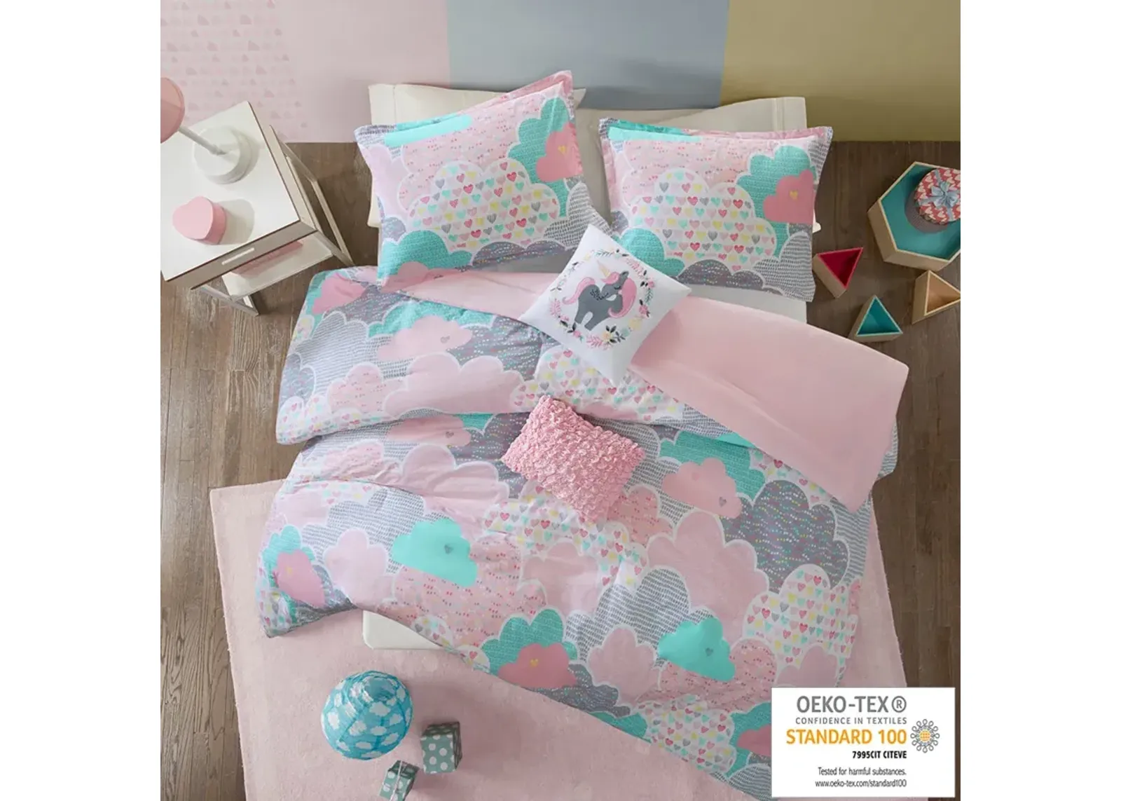 Urban Habitat Kids Cloud Pink Cotton Printed Comforter Set