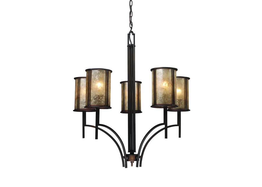 Barringer 29" Wide 5-Light Chandelier - Aged Bronze