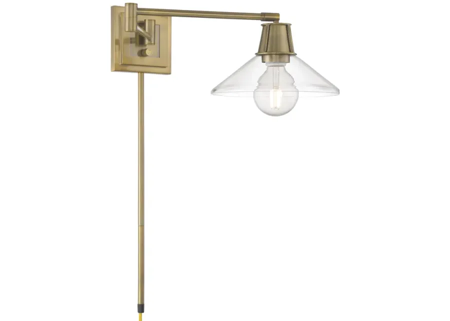 Dillon Swing Arm Wall Sconce - Antique Brass