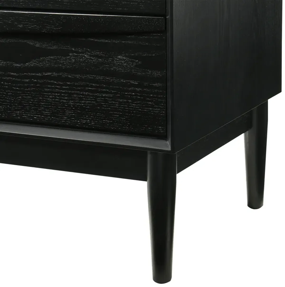 Artemio 6 Drawer Wood Dresser in Black Finish