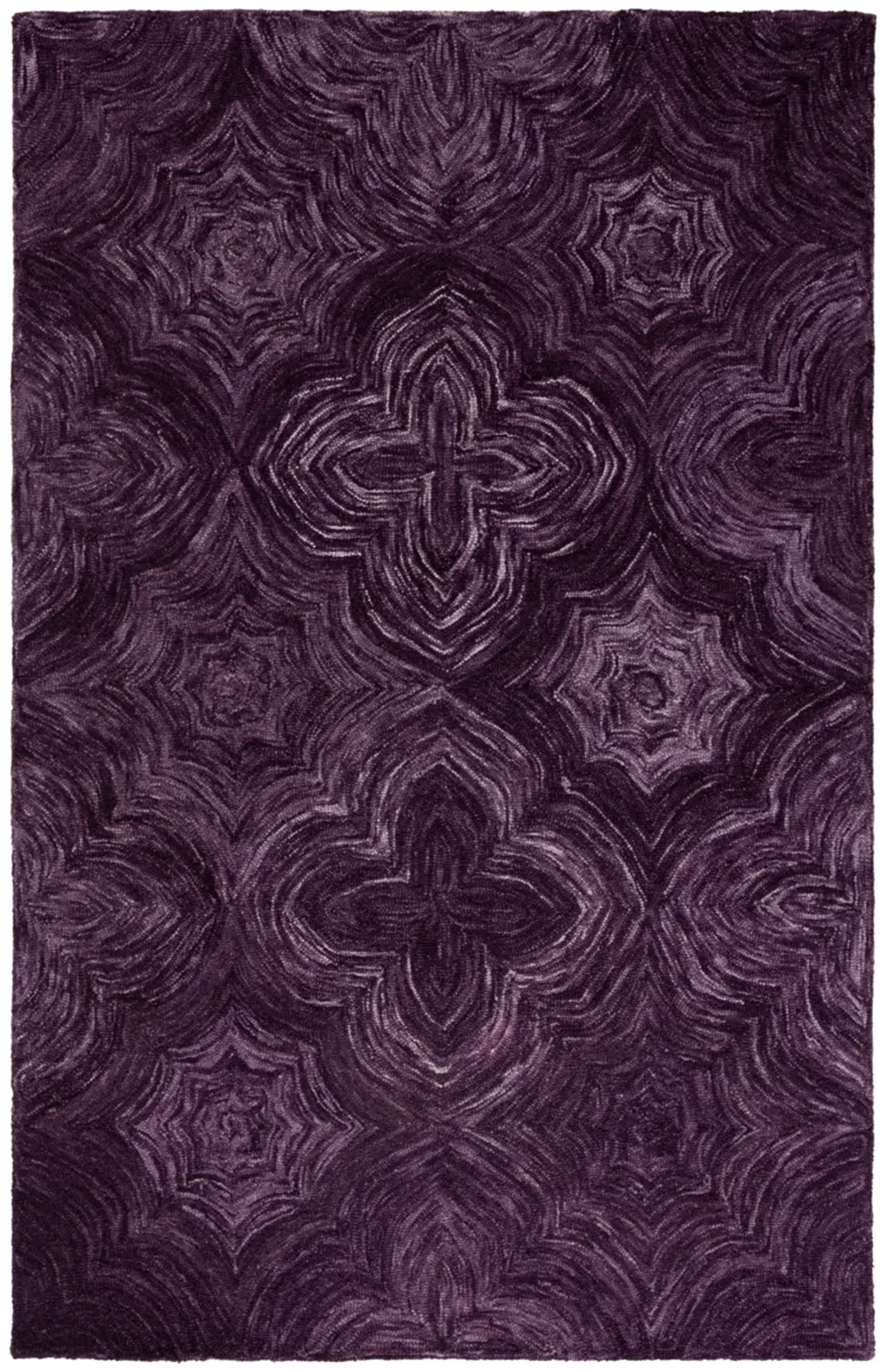 IKAT 632 PURPLE 5' x 8' Medium Rectangle Rug