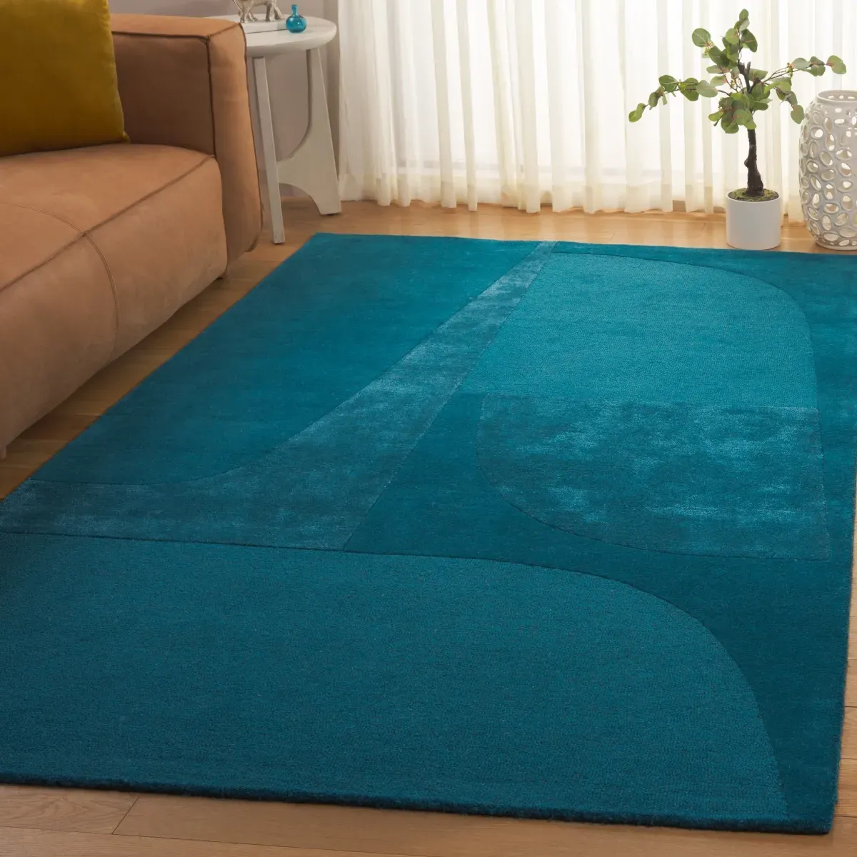 FIFTH AVENUE 253 TURQUOISE 6' x 6' Square Square Rug