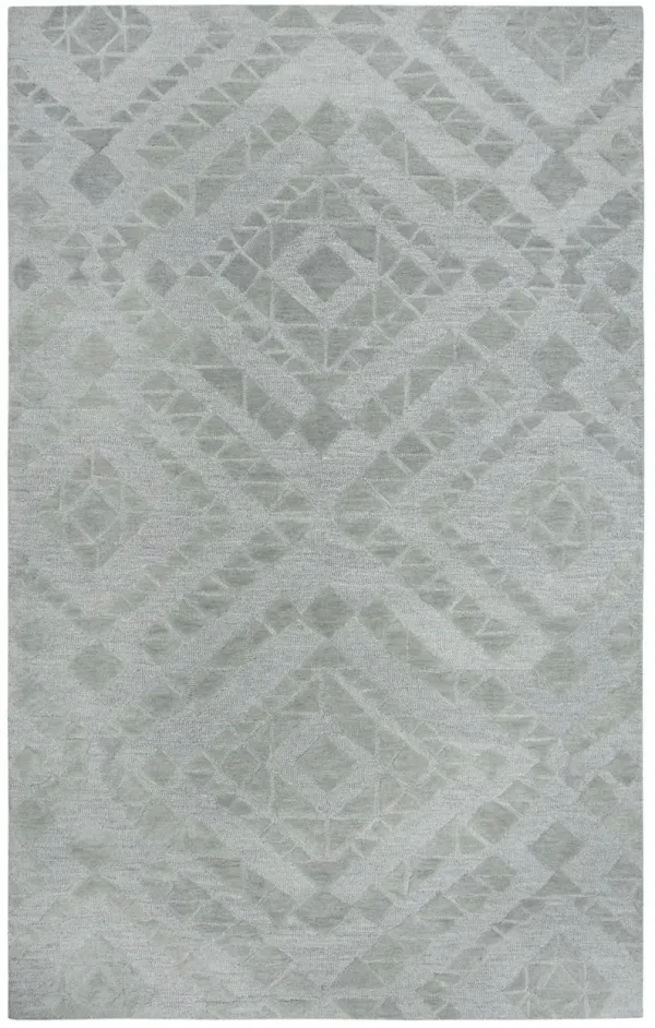 Fifth Avenue Gray Diamond Wool 5' x 8' Rectangle Rug