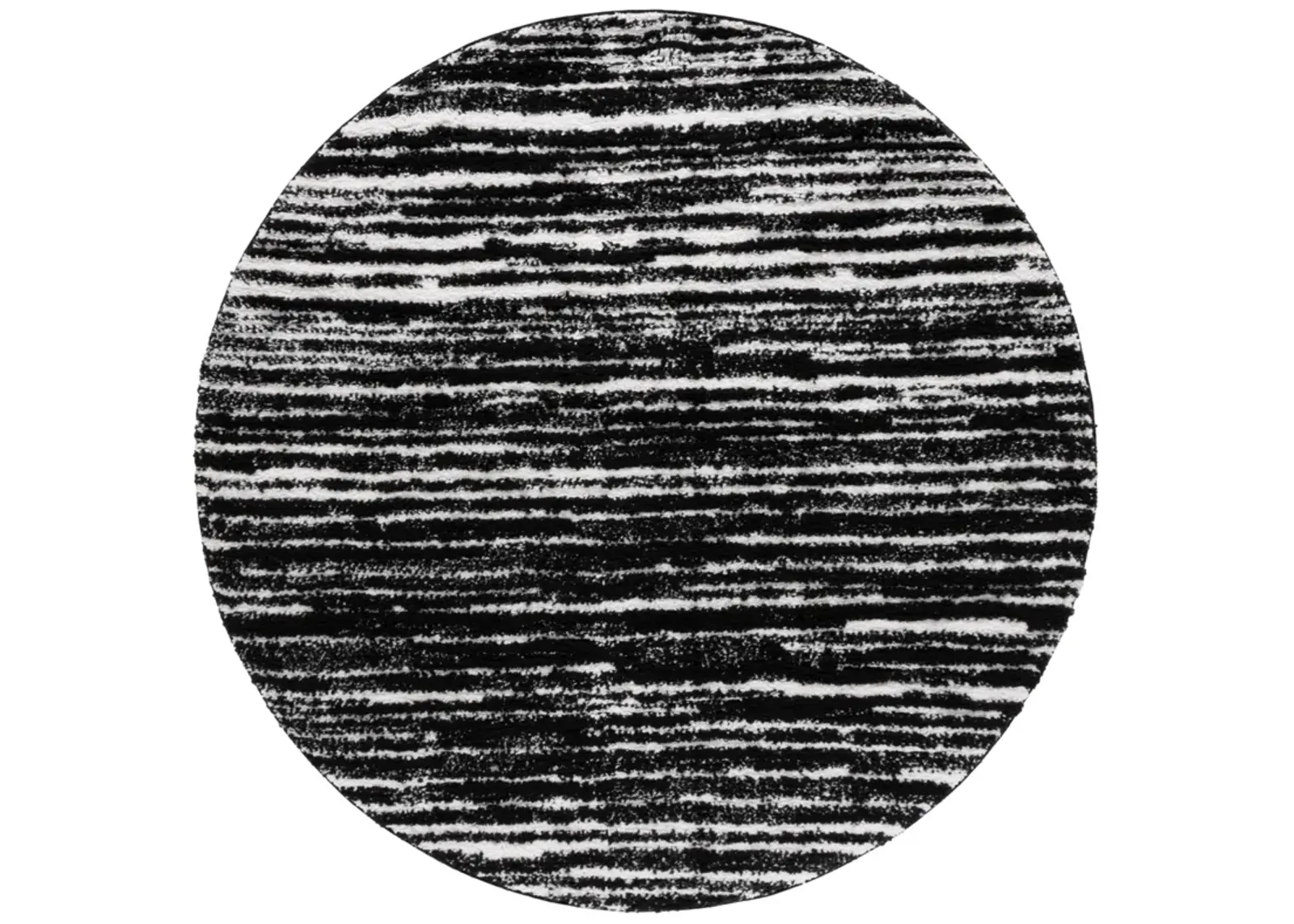 RUMI SHAG 110 BLACK  6'-7' x 6'-7' Round Round Rug