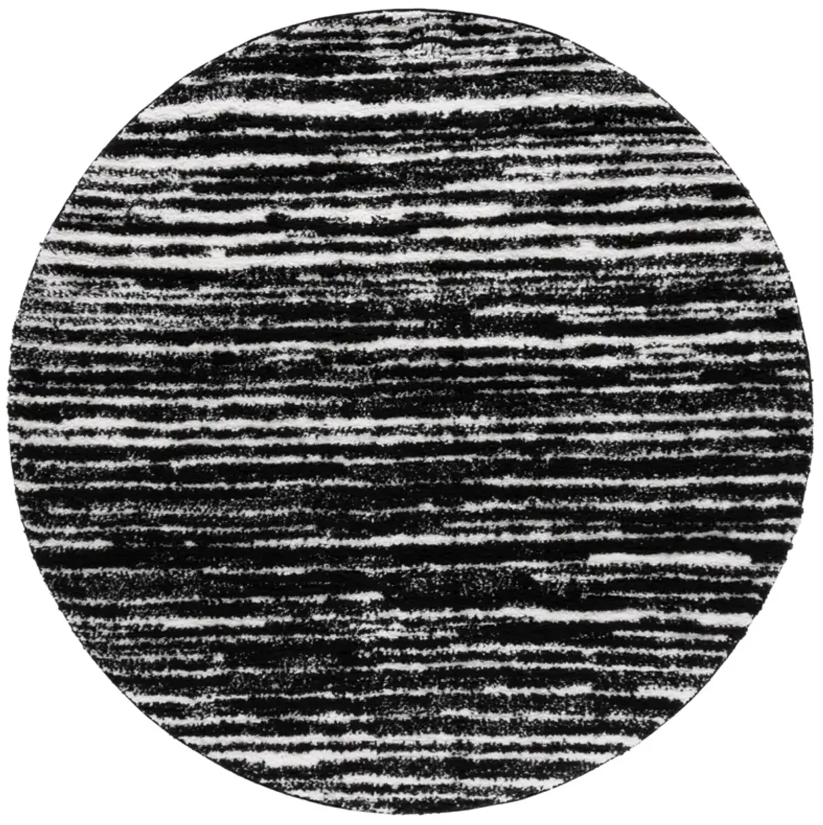 RUMI SHAG 110 BLACK  6'-7' x 6'-7' Round Round Rug