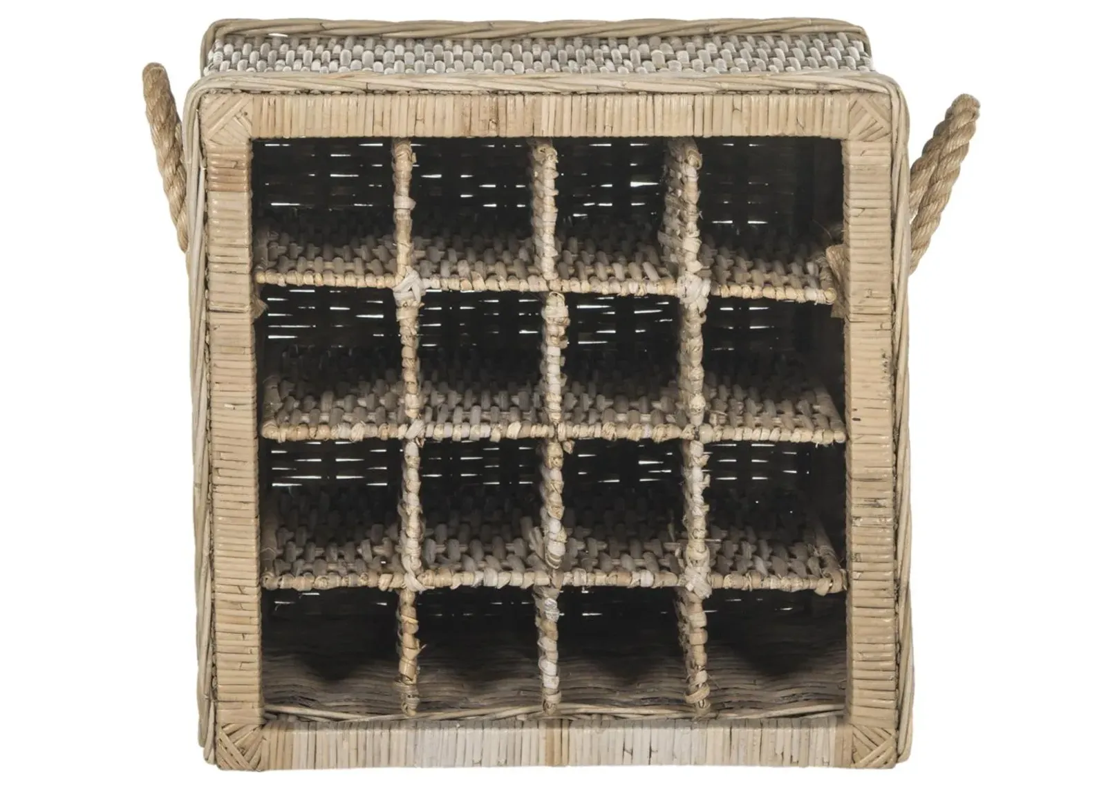 AZIZA 16 BOTTLE WICKER WINE RACK