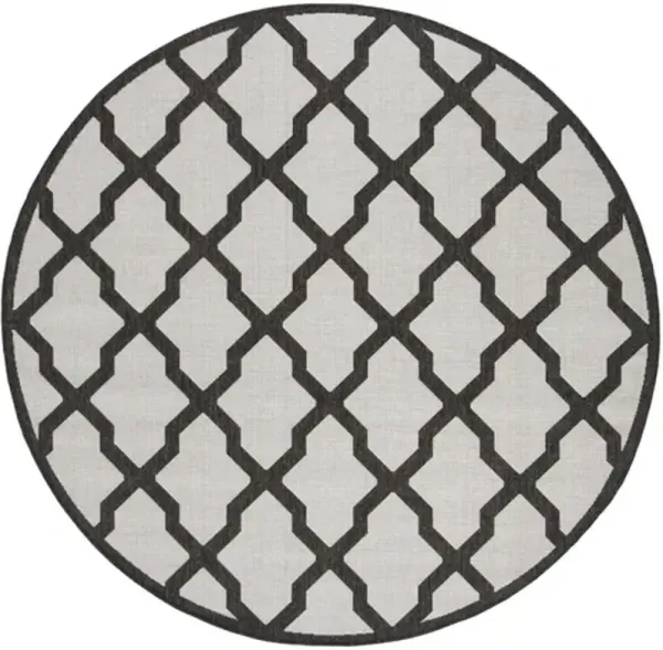 LINDEN 122 Collection LND122A-6SQ Light Grey / Charcoal 6'-7" X 6'-7" Square