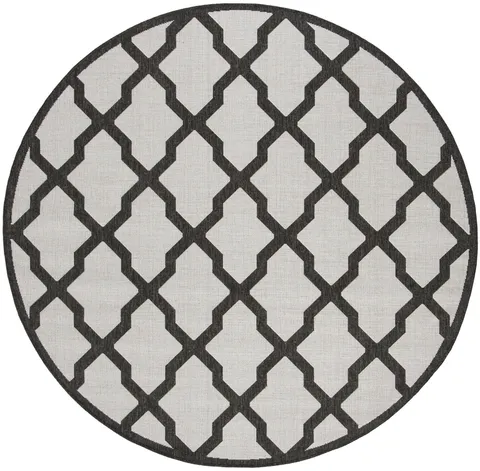 LINDEN 122 Collection LND122A-6SQ Light Grey / Charcoal 6'-7" X 6'-7" Square