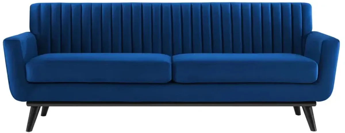 Engage Channel Tufted Performance Velvet Sofa