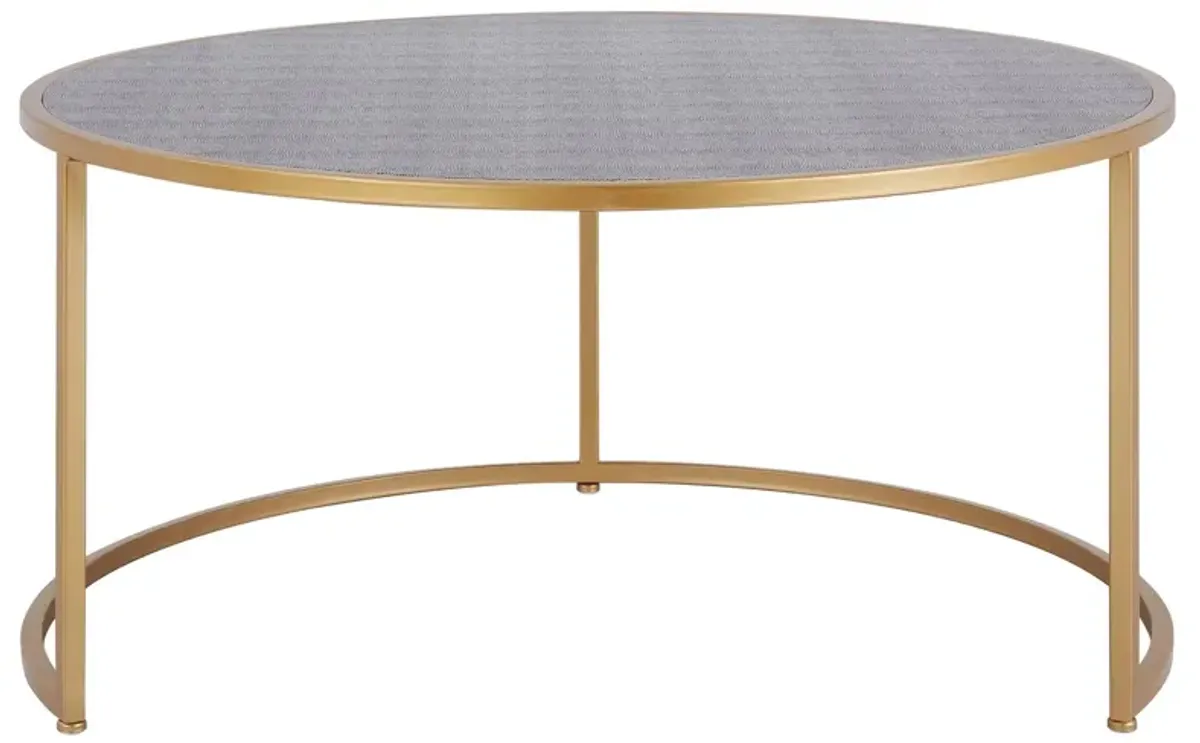 Anza Faux Shagreen Nesting Coffee Table - Set Of 2