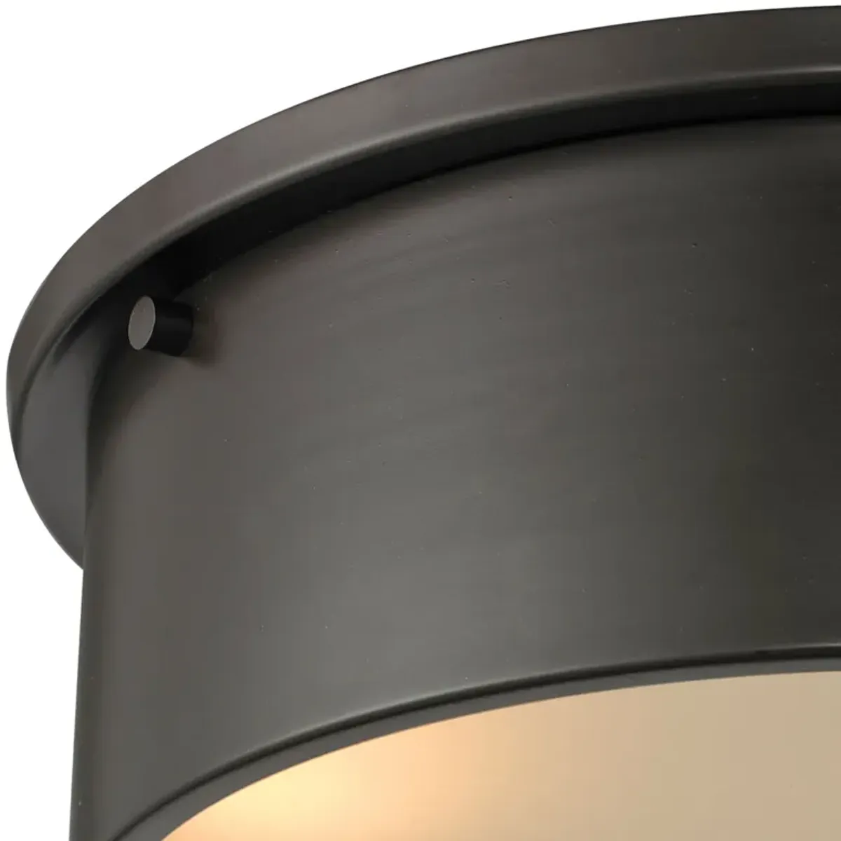 Simpson 14" Wide 3-Light Flush Mount - Oil Rubbed Bronze