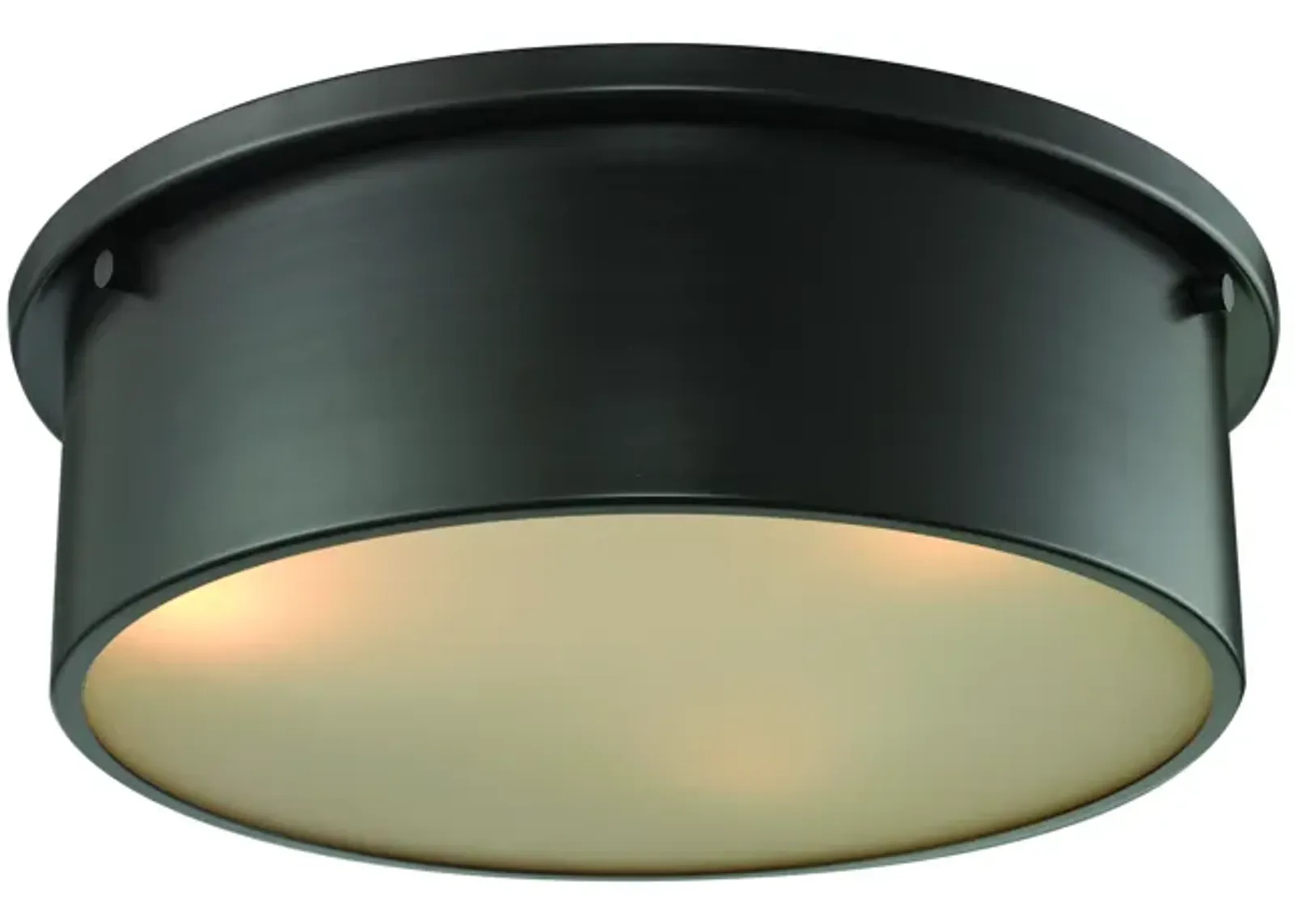 Simpson 14" Wide 3-Light Flush Mount - Oil Rubbed Bronze