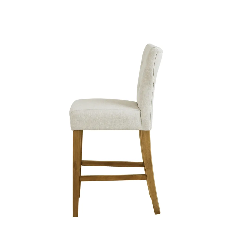 Madison Park Avila Cream Tufted Back Counter Stool