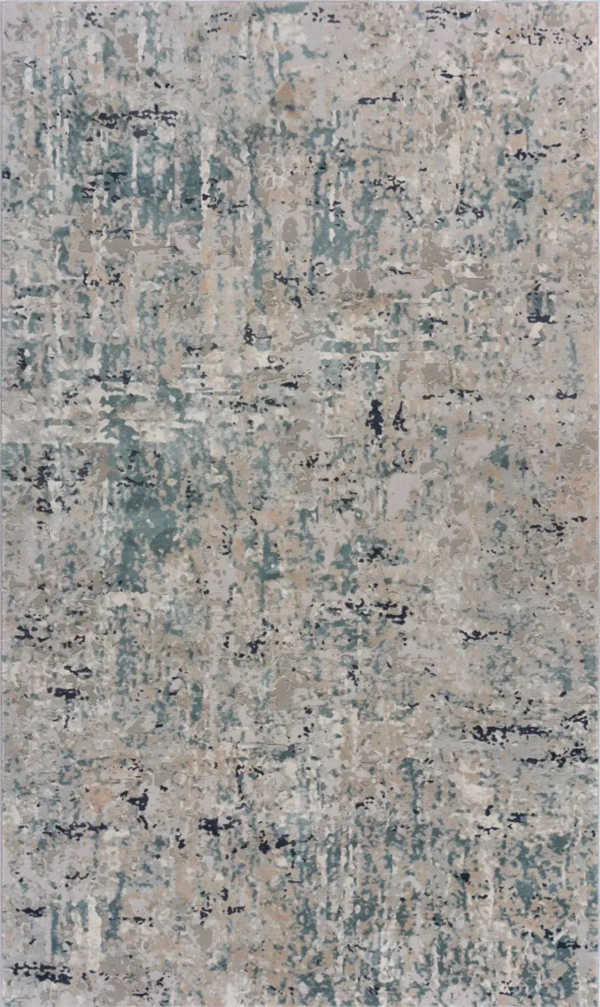 Imagica Neutral Distressed Abstract Contemporary Area Rug 7'9" x 10'9"