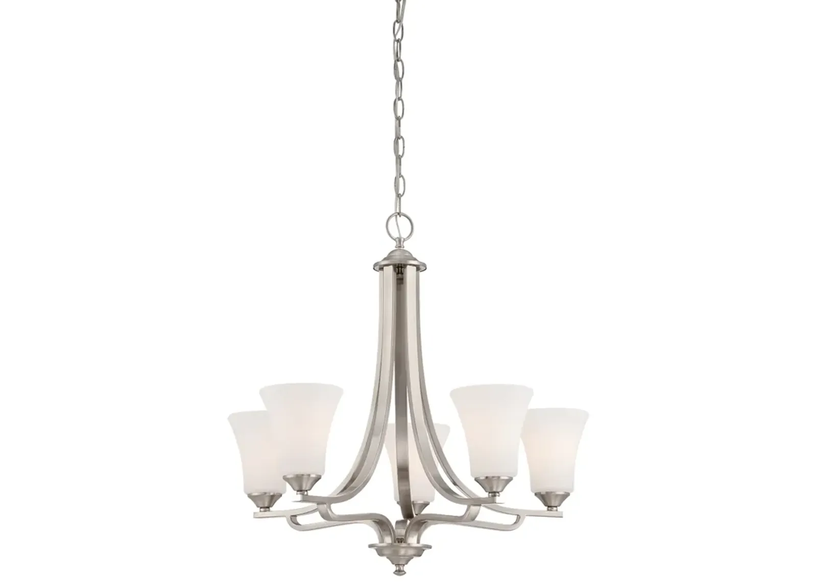 Treme 25" Wide 5-Light Chandelier - Brushed Nickel