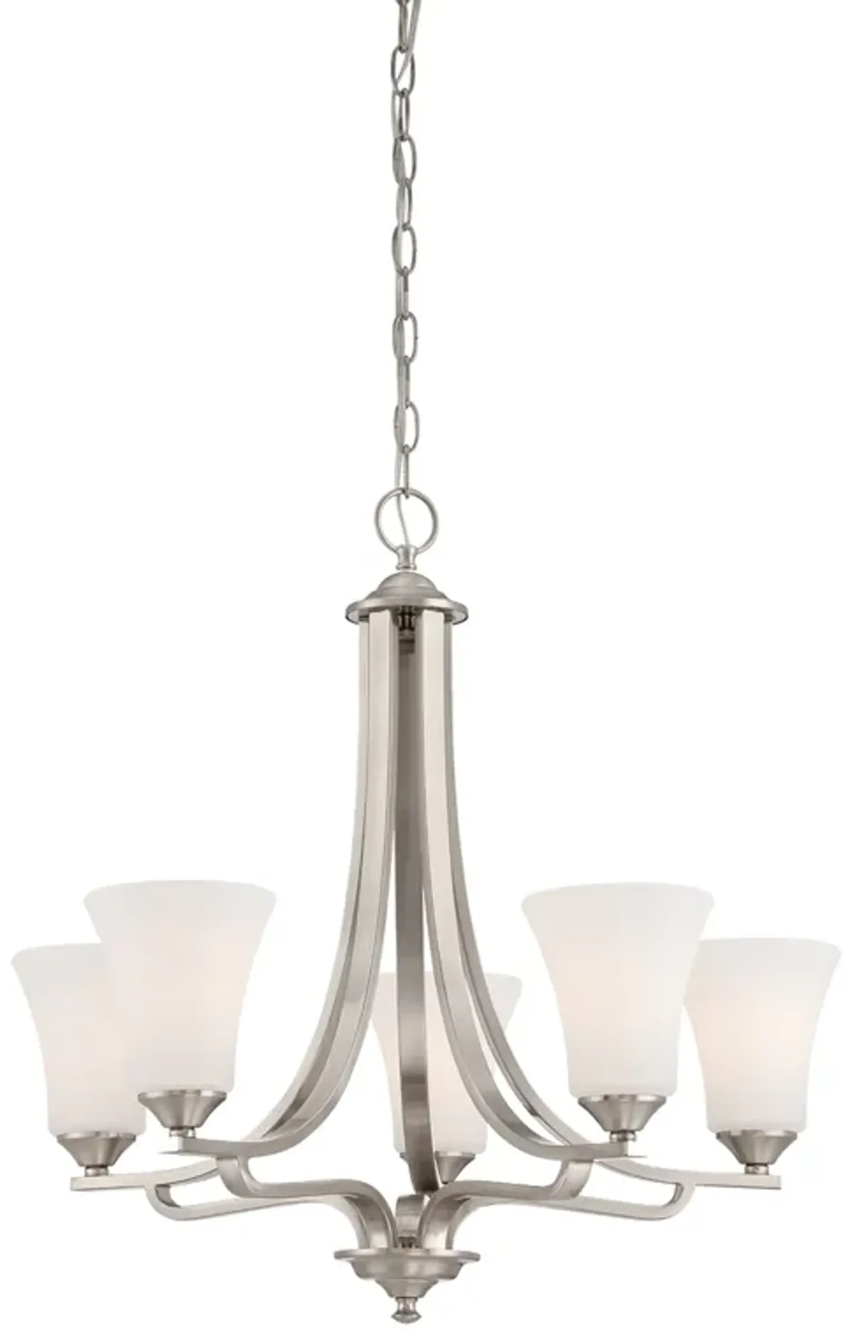 Treme 25" Wide 5-Light Chandelier - Brushed Nickel