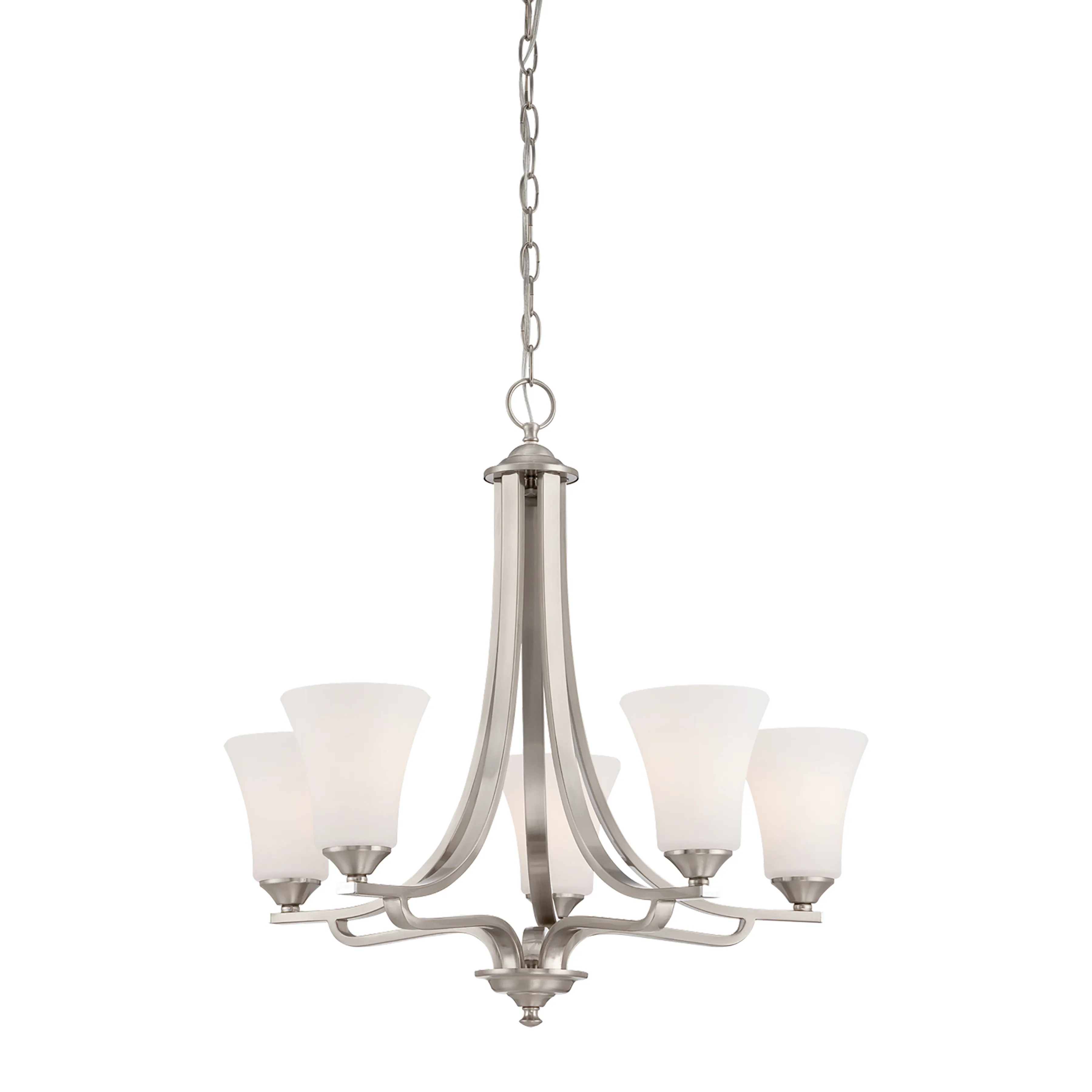 Treme 25" Wide 5-Light Chandelier - Brushed Nickel