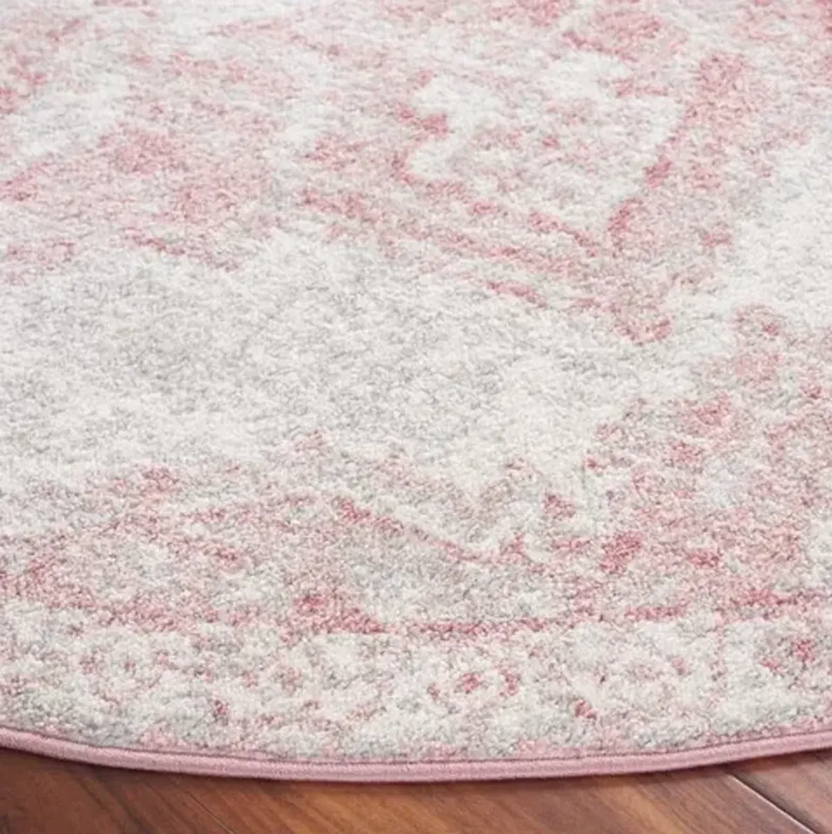 LAYLA 104  Pink 6'-7' X 6'-7' Round Round Rug