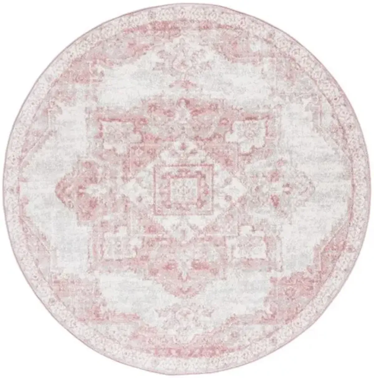 LAYLA 104  Pink 6'-7' X 6'-7' Round Round Rug