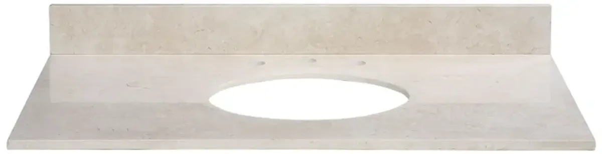 Stone Top - 49-inch for Oval Undermount Sink - Galala Beige Marble