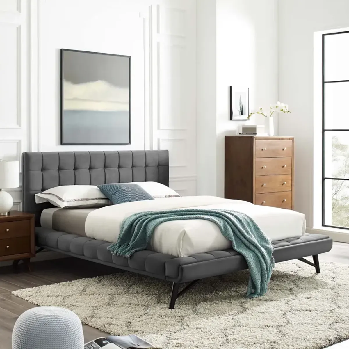 Julia Tufted Performance  Platform Bed