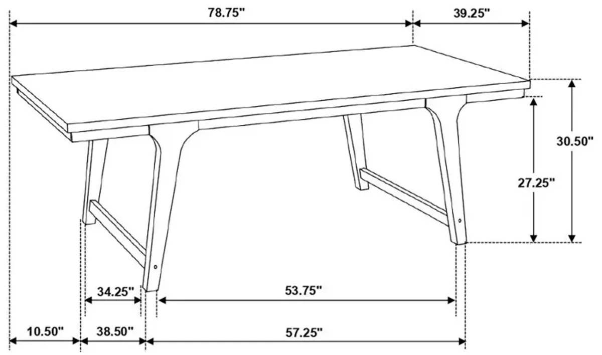 Reynolds Rectangular Dining Table Brown Oak